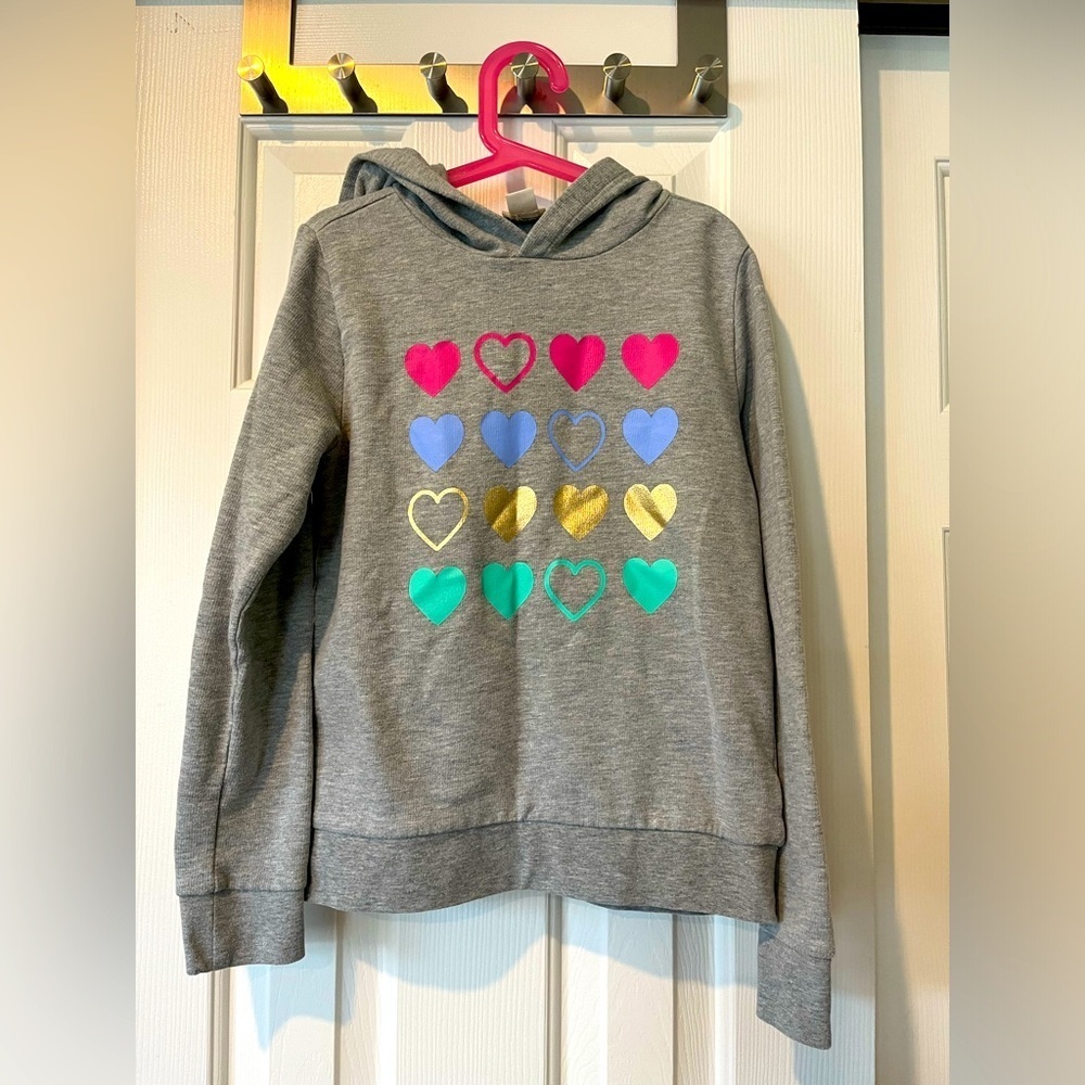 Crewcuts L(10-11) hoodie with heart design